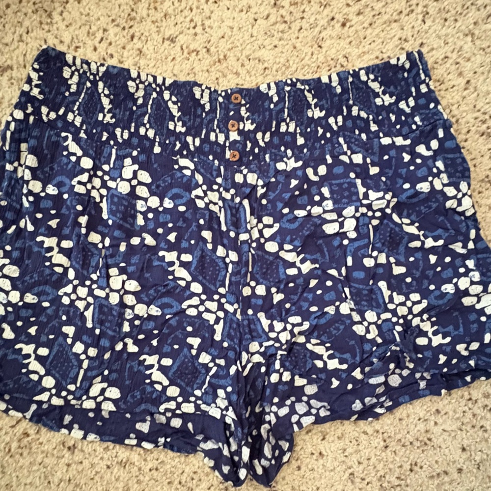 Stylish Blue and White Women's Shorts